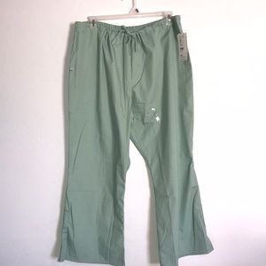 White Swan 3XL Drawstring Flare Leg Scrub Pants.